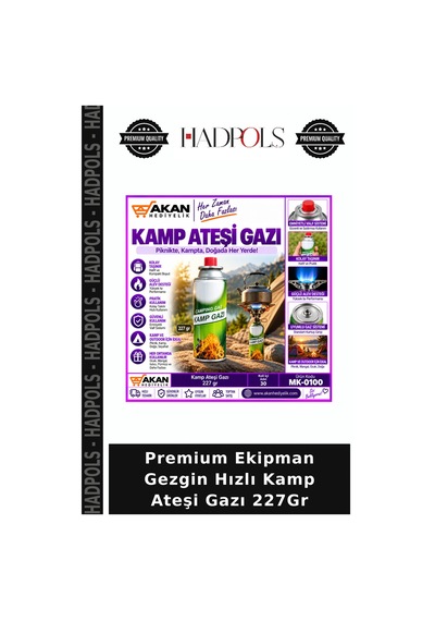Premium Ekipman Gezgin Hızlı Kamp Ateşi Gazı 227gr