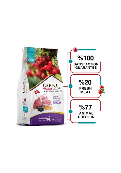 Carni Life Cranberry Ancestral Grain Lamb & Blackberry Yetişkin Kedi Maması 1500 G