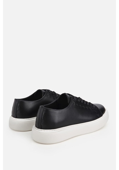 Yaya Erkek Siyah Bağcıklı Kalın Tabanlı Günlük Sneaker