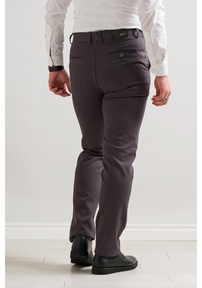 Notra Klasik Kesim Kışlık Kumaş Gabardin Boru Paça Erkek Pantolon Antrasit