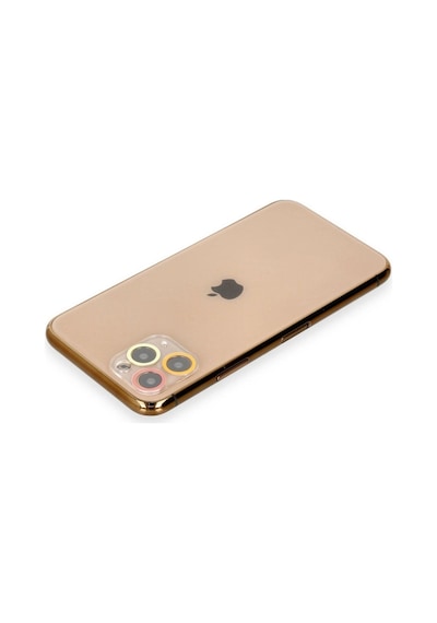 Apple, Uyumlu iPhone 11 Pro Renkli Kamera Lens Koruma Cam - Turuncu-kırmızı