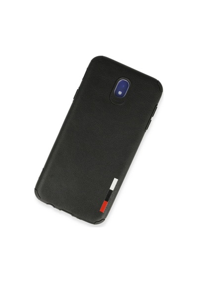 Samsung Samsung Uyumlu Galaxy J7 Pro / J730 Kılıf Loop Deri Silikon - Siyah