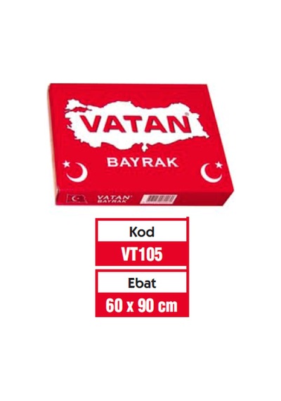 Vatan Türk Bayrağı Polyester 60x90 Vt105 Diğer