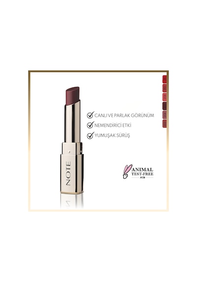 Note Cosmetics Iconic Sheer Lipstick Nemlendirici Parlak Ruj 207 Idol - Kahverengi 207