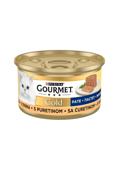 Tr Gold Kıyılmış Hindili Yaş Kedi Maması, Yetişkin, 85 G