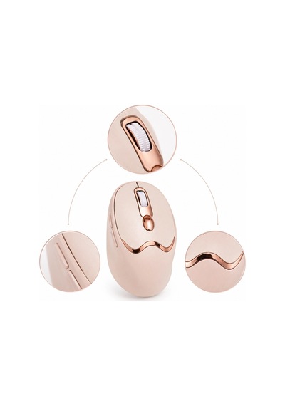 Hubrendy  Bluetooth Ve 2.4g Destekli Sessiz Kablosuz Mouse Şarjlı Tasarım
