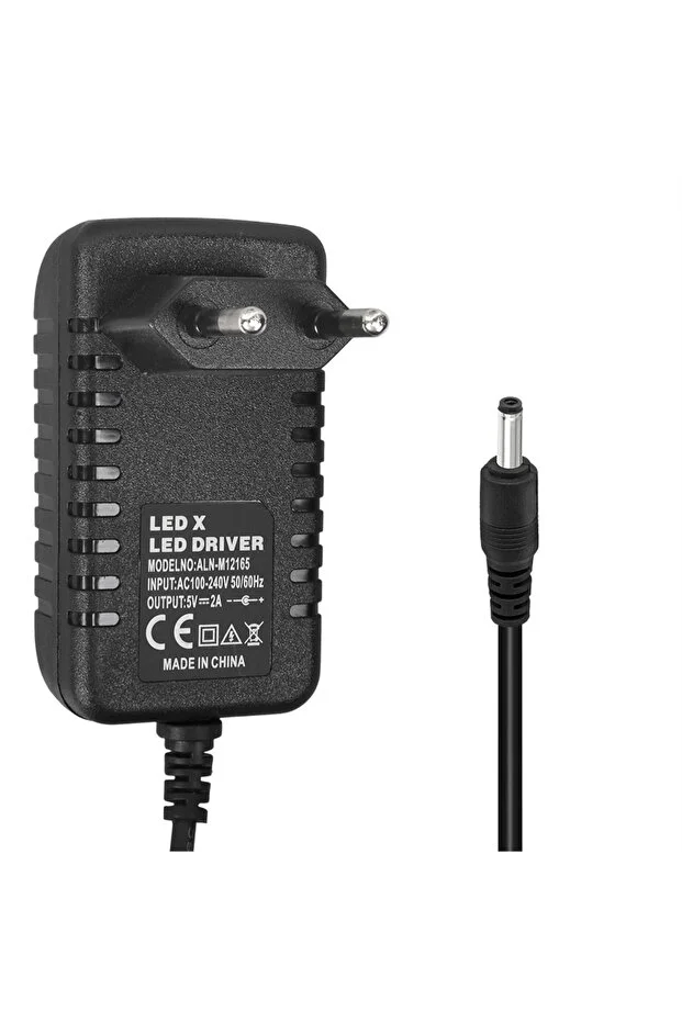 5 Volt - 2 Amper 3.5 1.35 Mm Uçlu Plastik Kasa Priz Tipi Adaptör Android Box