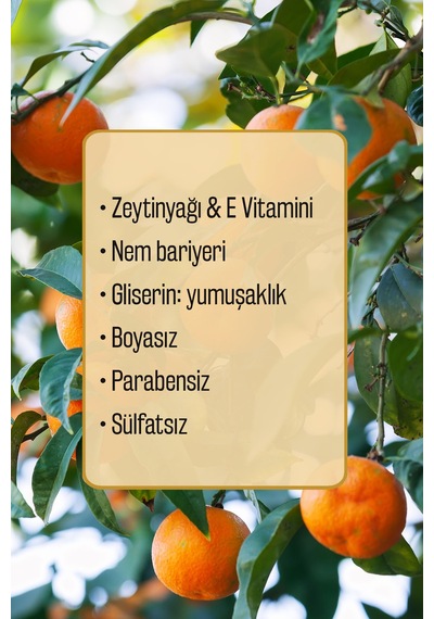 %100 Doğal Zeytinyağlı Hamam Mandalina Keçi Sütü Sıvı El Sabun &