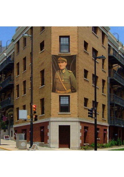 Üniformalı Gazi Mustafa Kemal Atatürk Poster Cephe Bayrak - 200x300cm 2 X 3 Metre 1