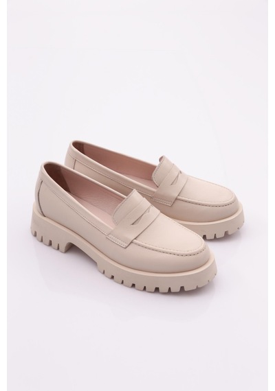 Dgn 2842 Kadin Loafer Ayakkabi 2842-730-R0152 Bej