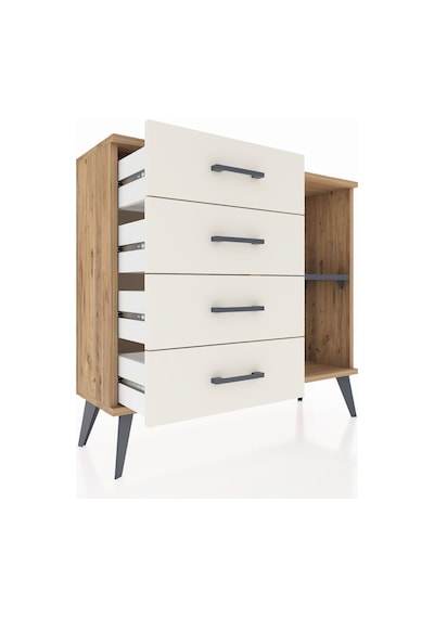 Arges Şifonyer Tek Raflı 4 Çekmeceli 88x30x80 Çam-antrasit/aytaşı Antrasit/aytaşı Arges Şifonyer Tek Raflı 4 Çekmeceli 88x30x80 Çam-antrasit/aytaşı Antrasit/aytaşı