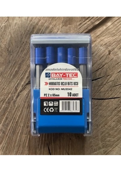 Byt Pz2 Stoplu Vida Sıkma Ucu Mıknatıslı Yıldız Bits Uç Yıldız Uç 65mm 2adet
