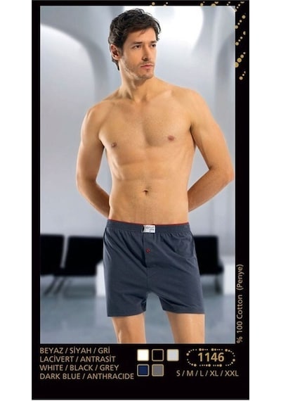 1146 Erkek Pamuklu Boxer Külot 4 Adet 001