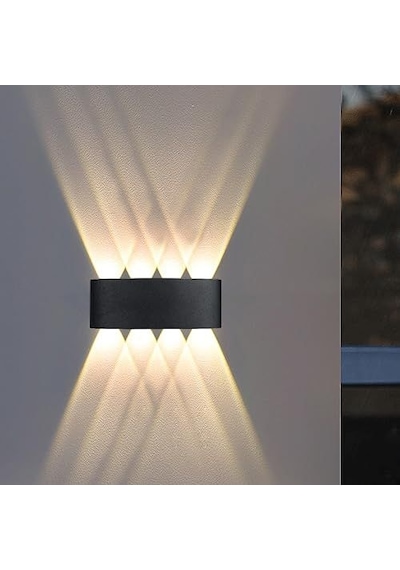 15 Watt, Amber Işık Ledli, Çok Kaliteli İç Ve Dış Mekan Aydınlatma Armatürü, Led Bahçe Duvar Apliği Amber