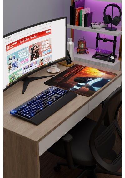Fire Force Anime V1 - 48x40 Xl Gaming Kauçuk Kaymaz Taban Mouse Pad Fare Altlığı
