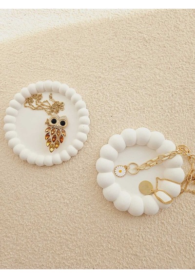 Bernami Vazo Pinterest 2'li Bubble Oval Dekoratif Tabak Diğer