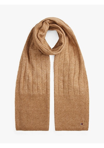Tommy Hilfiger Th Flag Fluffy Scarf Kadın Yeşil Atkı - Aw0aw17787