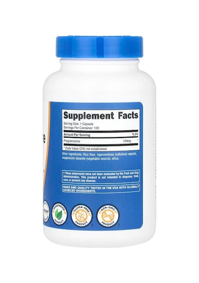 Nutricost Pregnenolone Brain & Cognitive 100 Mg 120 Capsules