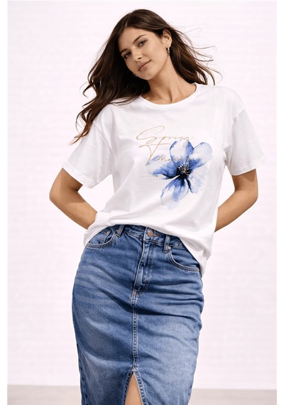 Fashion Friends Bayan T Shirt 26y0237k1 Beyaz