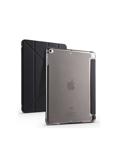 Apple Ipad 9.7" 2018 Kılıf Kalem Bölmeli Tri Folding Smart Katlanabilir Standlı 360 Tam Koruma Kapaklı Kılıf