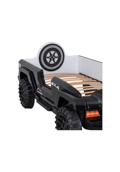 Arabalı Yatak, Jeep Lüx Ledli Arabalı Yatak - Kırmızı