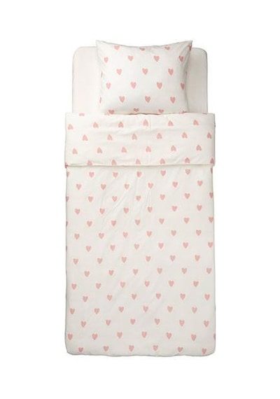 Çocuk Nevresim Takımı Tek Kişilik Kalpli IKEA 150x200/50x60 cm Me