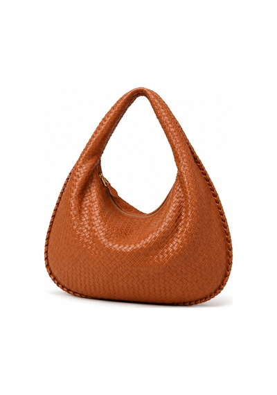 Nura Collection Kadın Yumuşak Form Örgü Hobo Çanta - Taba - 910227189 Taba