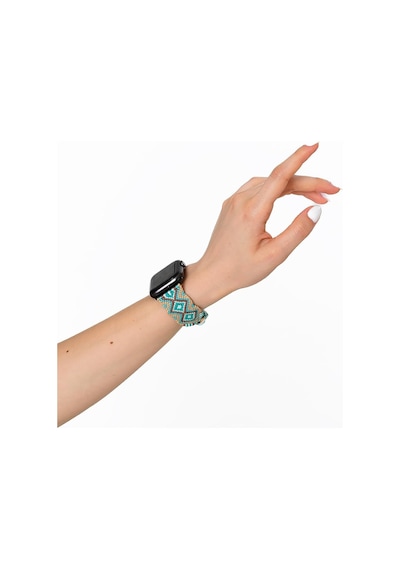 Charm Silver 38-40-41 Mm Apple Watch Braided Band Çok Renkli