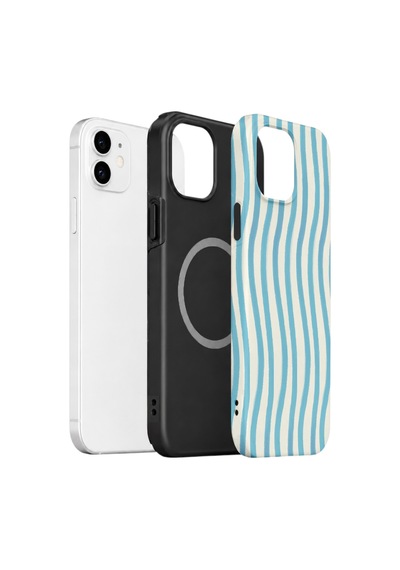 Apple iPhone Uyumlu 11 Vorian Çift Katmanlı Magsafe Kılıf Aqua Wave Riviera