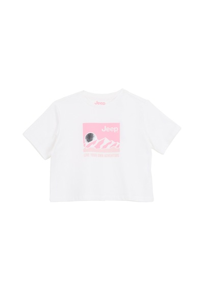 Jeep Beyaz Pamuk Karışımlı T-shirt J6sg-tst7629