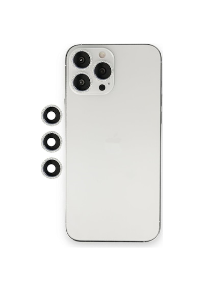 iPhone Uyumlu 12 Pro Shine Kamera Lens - Gümüş