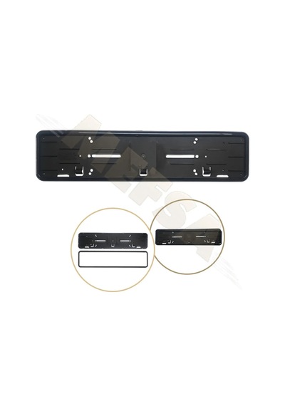 MEFSA PLASTİK PLAKALIK PARLAK SİYAH ÇERÇEVELİ (2 ADET)