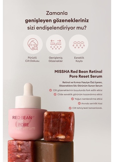 Retinol İçerikli, Gözenek Karşıtı Bakım Sunan Serum Red Bean Retinol Pore Reset Serum, 1134448147