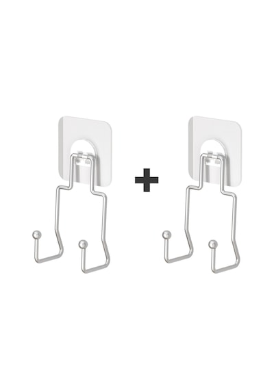 Teknotel Yapışkanlı 2 Adet Kancalı Banyo Askısı Silver St236 Gümüş