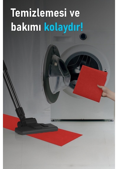 Halifleks Yapışkan Tabanlı Merdiven Basamak Paspası Rip Halı Kaymaz Tabanlı / Adet Olarak Satılır Bayrak Kırmızı
