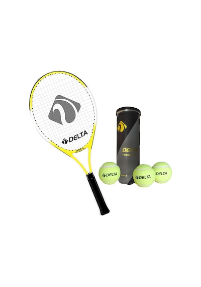 Delta Max Joys 19 İnç Çocuk Tenis Raketi + Çantası + Vakumlu Tüpte 3 Adet Tenis Maç Topu Seti
