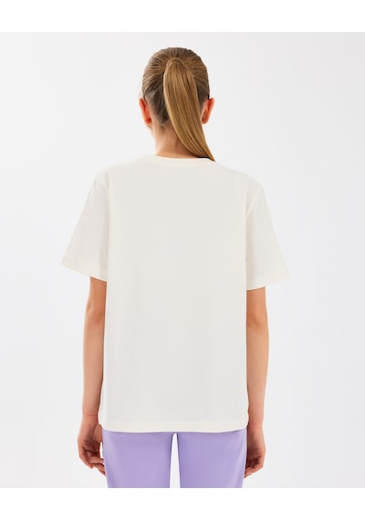 Skechers G Graphic Tee T-shirt Büyük Kız Çocuk Off White Tshirt Sk2510022-102 OFF WHITE