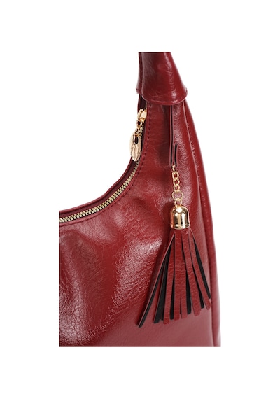 Newish Polo Kadın Omuz Ve Kol Çantası Büyük Hobo Model Günlük Şık Çanta - New380 Bordo