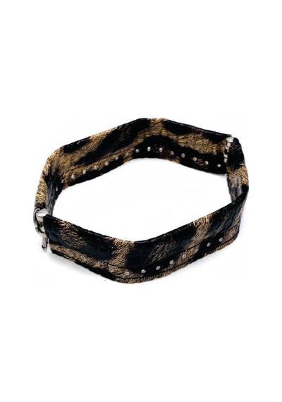 Angel Çanta Aksesuar Leopar Renk Derili Metal Çanta Ağzı 18 Cm
