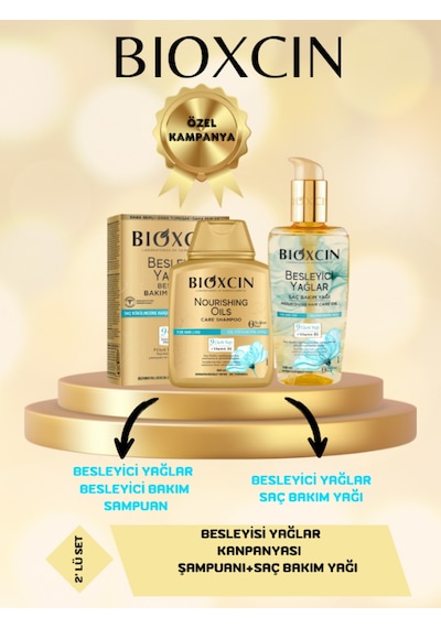 Besleyici Yağlar Bakım Seti Saç Bakım Yağı 150ml+bakım Şampuanı 300ml 2'li Set