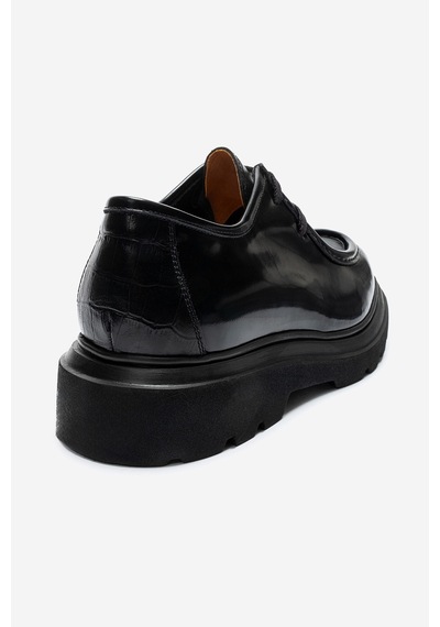 Dericlub Erkek Kalın Taban Klasik Loafer Gerçek Deri Fr 54081 Siyah Açma