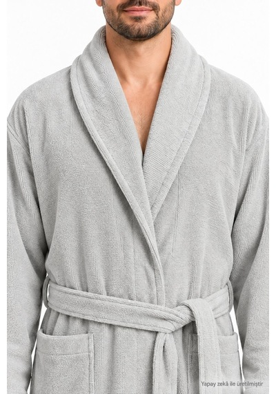 Özdilek Kadın/erkek Unisex Pamuklu Bornoz Xl - Açık Gri