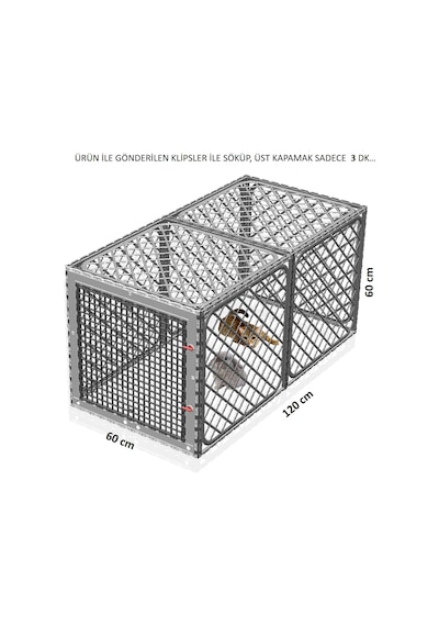 Leganest Üstü Kapanabilir Köpek Kedi Tavşan Çiti 8 Adet 60 x 60 CM