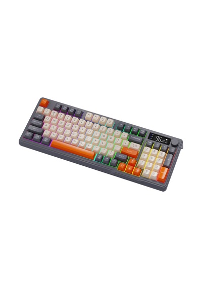 M96 Kablosuz 2.4ghz Kablosuz + Bt Çift Modlu Klavye Led Ekranlı Oyun Klavyesi İle Pbt Knob Rainbow M96 Kablosuz 2.4ghz Kablosuz + Bt Çift Modlu Klavye Led Ekranlı Oyun Klavyesi İle Pbt Knob Rainbow