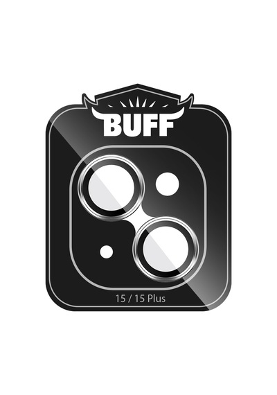 Buff Apple Uyumlu iPhone 15 / 15 Plus Kamera Metal Lens Koruyucu Gümüş