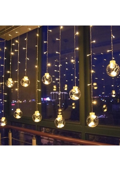 Led Dekoratif Şık 5 Ledli Güçlü Işık Pencere Duvar Organizasyon Küre Toplu Perde Led