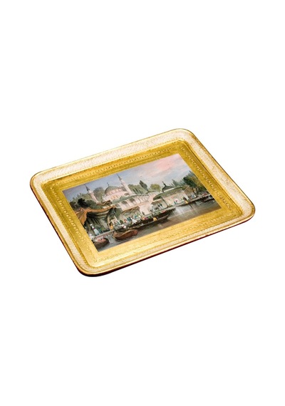 Pasabahce 3.ahmet Çeşmesi Üsküdar Tepsi 34x42 Cm - 1 Adet Cok Renkli