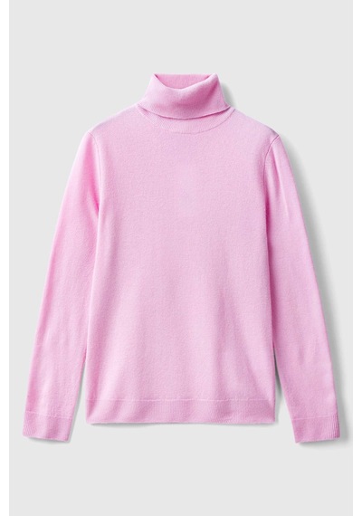 United Colors of Benetton Bn Dik Yaka Merino Kazak Sütlü Kahve
