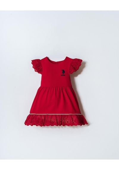 U.S. Polo Assn. U.s. Polo Assn Kız Bebek Elbise Kırmızı-2353 Kırmızı