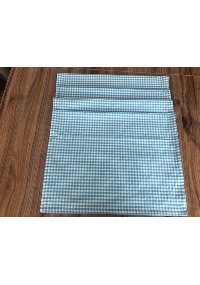 Küçük Pitikare Açık Mavi Çok Amaçlı Örtü 45cmx70cm Antrasit Gri